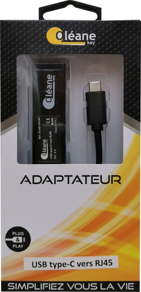 OLEANE Key ADAPTATEUR Type-C vers RJ45 - Adapter