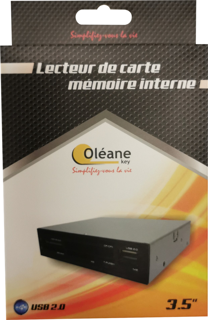 OLEANE Key Lecteur de carte memoire interne 3.5&quot; USB2.0 - USB 2.0