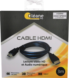 [OLHDMI3] OLEANE Key Cable HDMI 1.4 male/m?le 3m - Digital/Display/Video